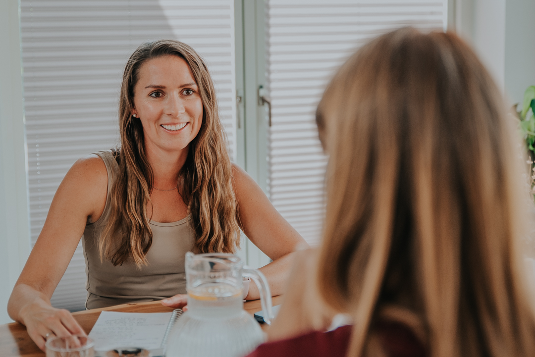 Louise fra Leveform i en personlig coachingsamtale